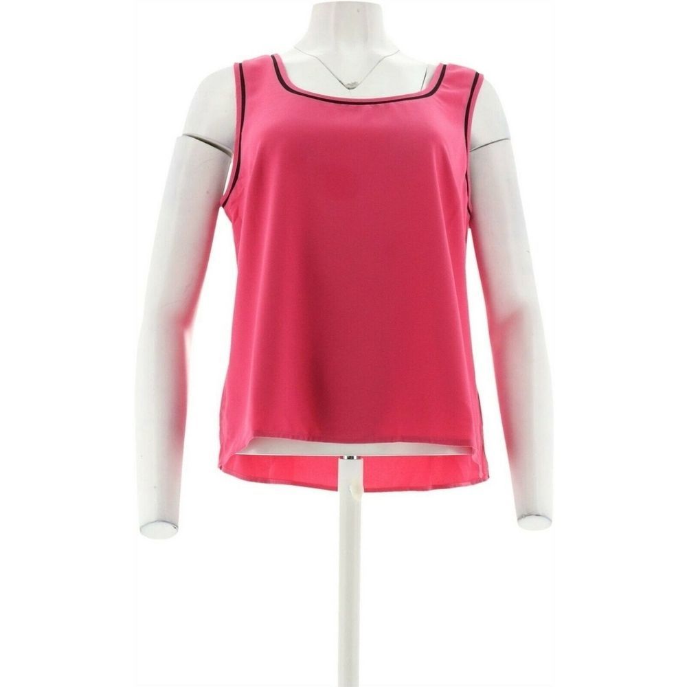- Sleeveless tank top fuchsia pink 16 plus size polyester Joe zee